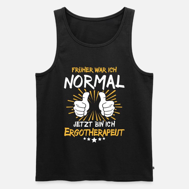 Ergotherapeut Spruch - Männer Premium Bio Tank Top - Schwarz