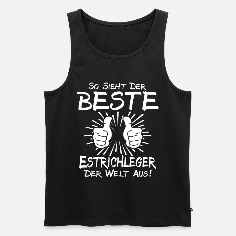 Bester Estrichleger - Männer Premium Bio Tank Top - Schwarz