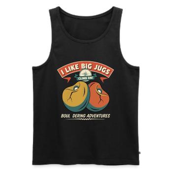 Climbing Bouldering Adventures Climb On - Men's Premium Organic Tank Top - black - Front - AI Model Male 178 light (178cm)