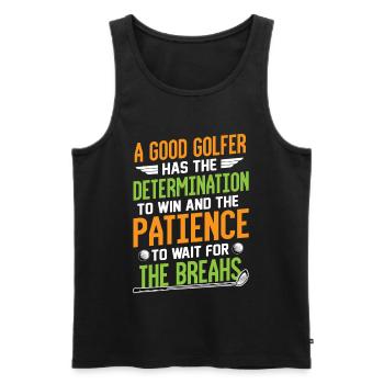 golfe - Débardeur bio Premium Homme - noir - Devant - Michal (187cm)