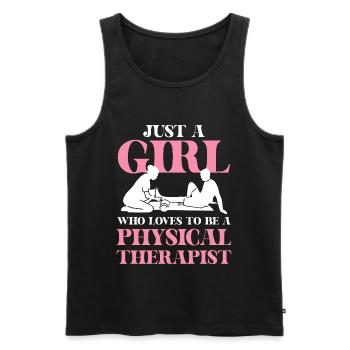 Just a Girl Who Loves Physical Therapy - Men's Premium Organic Tank Top - black - Front - Michal (187cm)
