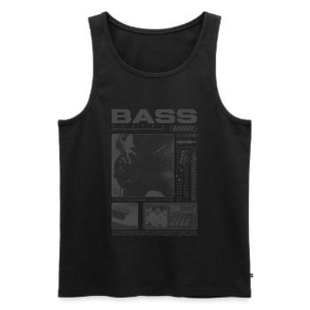 Bassgitarrenliebhaber Bassist Streetwear - Männer Premium Bio Tank Top - Schwarz - Vorne - Michal (187cm)
