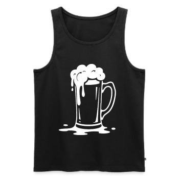 Overflowing Beer Mug Foam Party - Men's Premium Organic Tank Top - black - Front - AI Model Male 178 light (178cm)