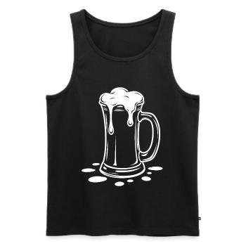 Overflowing Beer Mug Foam Party - Men's Premium Organic Tank Top - black - Front - AI Model Male 178 light (178cm)