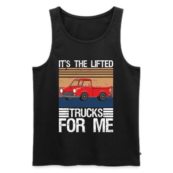 It's the Lifted Trucks For me - Men's Premium Organic Tank Top - black - Front - AI Model Male 178 light (178cm)