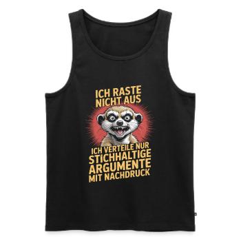 Erdmännchen stichhaltige Argumente Gag - Männer Premium Bio Tank Top - Schwarz - Vorne - AI Model Male 178 light (178cm)