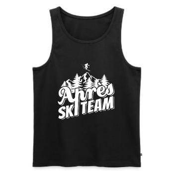 Après Équipe de ski, sports d’hiver, forfaits ski - Débardeur bio Premium Homme - noir - Devant - Michal (187cm)