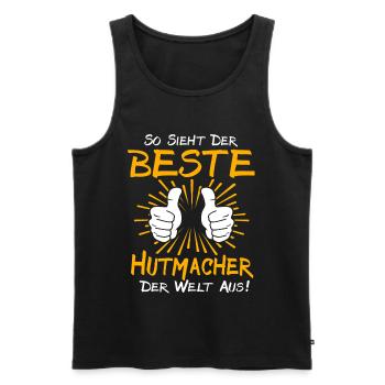 Mad Hatter Gift Idea - Men's Premium Organic Tank Top - black - Front - AI Model Male 178 light (178cm)