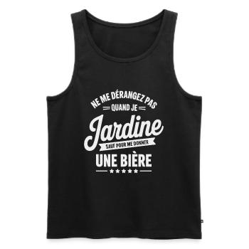 Don't Disturb Me When I Garden Humor Garden - Men's Premium Organic Tank Top - black - Front - Michal (187cm)