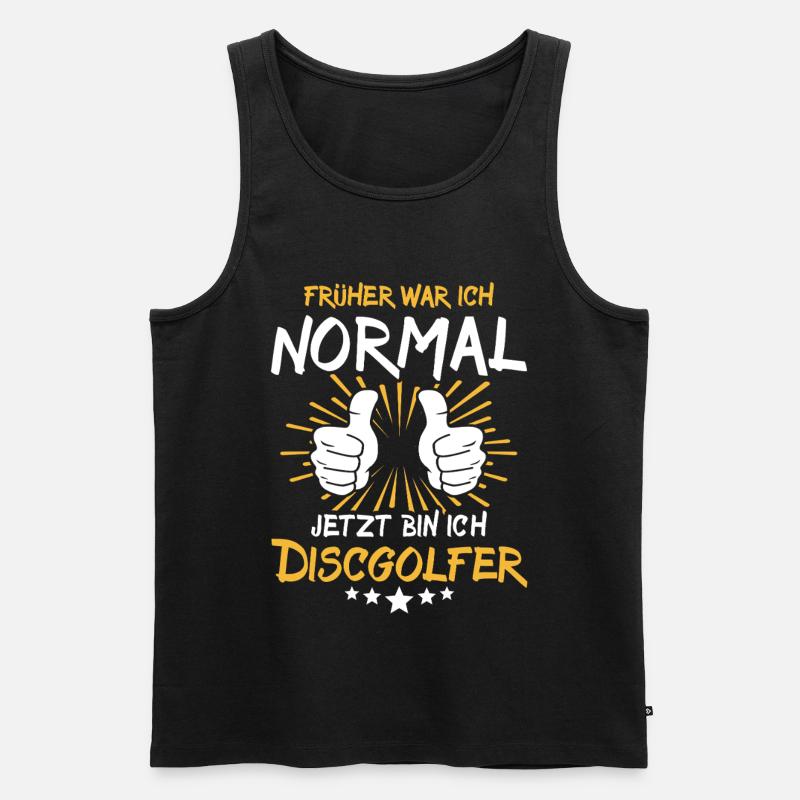 Discgolfer Spruch - Männer Premium Bio Tank Top - Schwarz