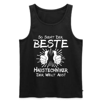 Best in-house technician - Men's Premium Organic Tank Top - black - Front - AI Model Male 178 light (178cm)