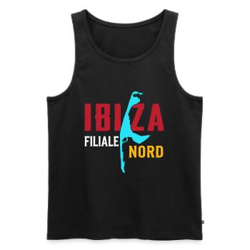 North Sea Holidays IBIZA FILIALE NORD Fun - Men's Premium Organic Tank Top - black - Front - AI Model Male 178 light (178cm)