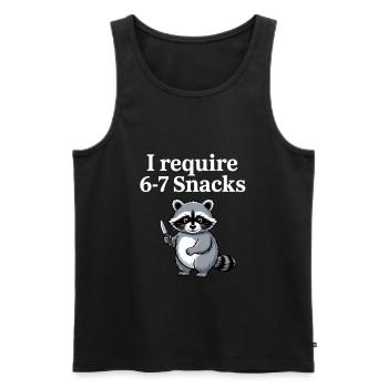 6-7 Refroidisseur de mèmes Internet 6 7 Raton laveur - Débardeur bio Premium Homme - noir - Devant - AI Model Male 178 light (178cm)