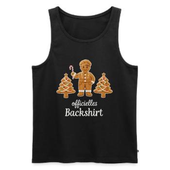 Cookies Baking Christmas Time Cookies Gingerbread - Men's Premium Organic Tank Top - black - Front - Michal (187cm)