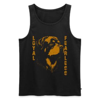 Rottweiler-stilvolles Design - Männer Premium Bio Tank Top - Schwarz - Vorne - AI Model Male 178 light (178cm)