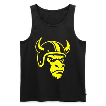 Biker Bull – Racing Spirit & Steel Head - Débardeur bio Premium Homme - noir - Devant - Michal (187cm)