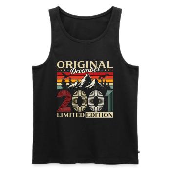 24th Birthday Original December Volume 2001 - Men's Premium Organic Tank Top - black - Front - Michal (187cm)