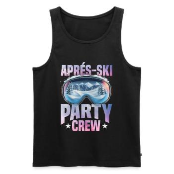Piste de l’équipe d’après Ski Party - Débardeur bio Premium Homme - noir - Devant - Michal (187cm)