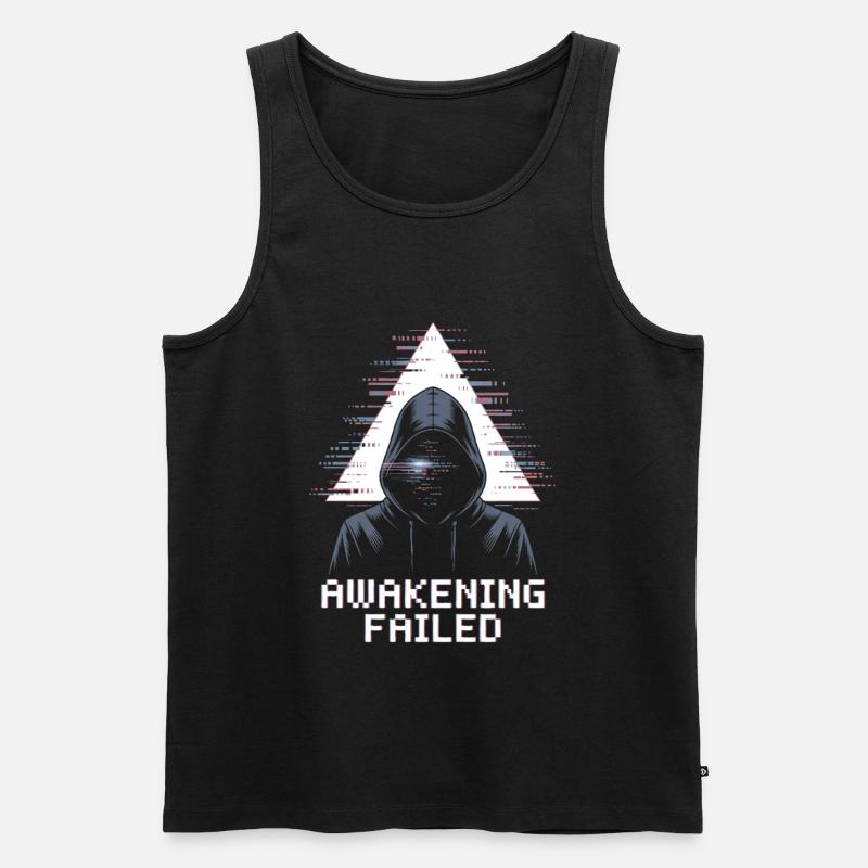 Awakening Failed Glitch im Hacker-Stil - Männer Premium Bio Tank Top - Schwarz