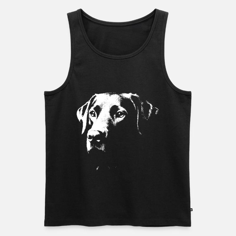 Stilvolles Labrador-Design - Männer Premium Bio Tank Top - Schwarz