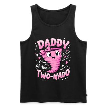 Daddy Two-Nado Pink Swirl - Men's Premium Organic Tank Top - black - Front - AI Model Male 178 light (178cm)