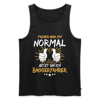 Baggerfahrer Spruch - Männer Premium Bio Tank Top - Schwarz - Vorne - AI Model Male 178 light (178cm)