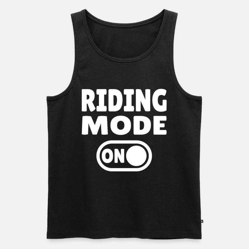 Riding Mode ON – Reitsport - Männer Premium Bio Tank Top - Schwarz