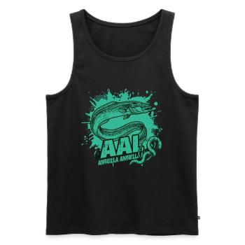 Eel – The Hunter of the Night - Men's Premium Organic Tank Top - black - Front - AI Model Male 178 light (178cm)