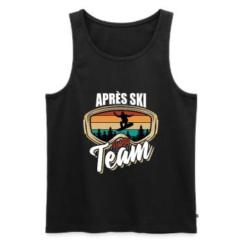 Snowboard | Après Ski Party Team, Winter Sports - Men's Premium Organic Tank Top - black - Front - Michal (187cm)