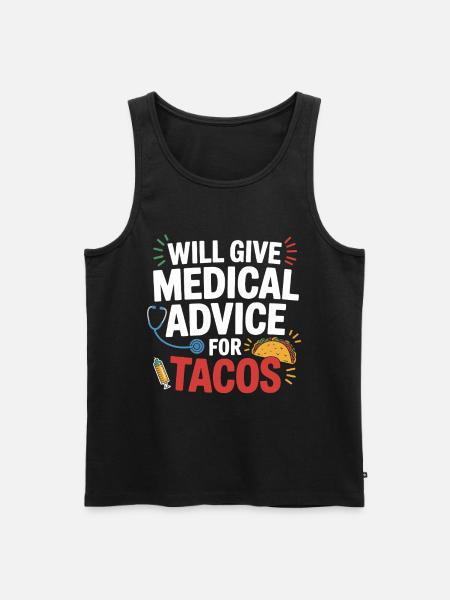 Medical advice for tacos - Men's Premium Organic Tank Top - black