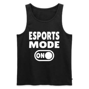 Esports Mode ON – Gaming - Männer Premium Bio Tank Top - Schwarz - Vorne - AI Model Male 178 light (178cm)