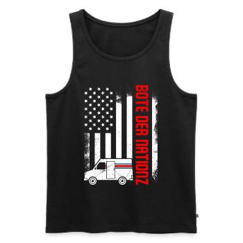Briefträger BOTE DER NATIONZ Lustiges - Männer Premium Bio Tank Top - Schwarz - Vorne - Michal (187cm)