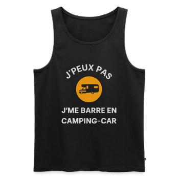Ich kann nicht, ich lasse es in einem Campervan-Humorcamp - Männer Premium Bio Tank Top - Schwarz - Vorne - Michal (187cm)