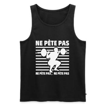 Nicht, nicht, Humor Bodybuilding-Kraft - Männer Premium Bio Tank Top - Schwarz - Vorne - AI Model Male 178 light (178cm)