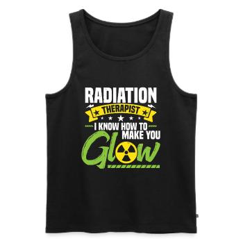  Rad Tech Badge Reel Appreciation Radiation - Men's Premium Organic Tank Top - black - Front - AI Model Male 178 light (178cm)