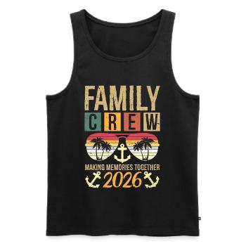 Family Cruise Crew 2026 Making Memories Together - Männer Premium Bio Tank Top - Schwarz - Vorne - AI Model Male 178 light (178cm)
