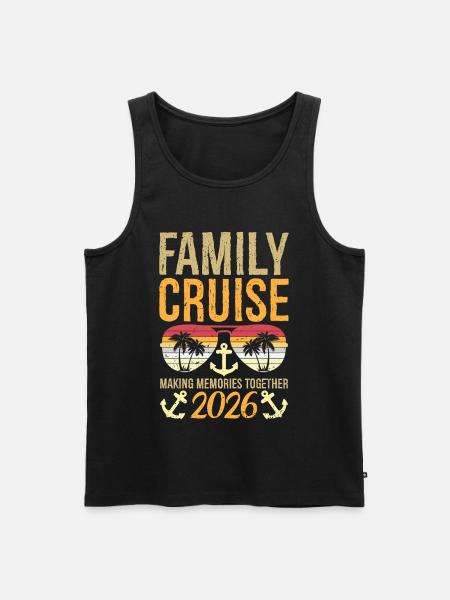 Familiekrydstogt 2026 Skaber minder sammen - Herre Premium økologisk tanktop - sort