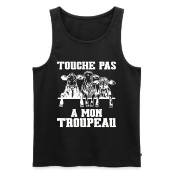 Bauerlandwirtschaft Knotige Haut - Männer Premium Bio Tank Top - Schwarz - Vorne - AI Model Male 178 light (178cm)