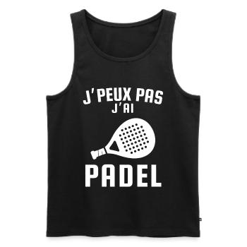 I can't I have padel - Men's Premium Organic Tank Top - black - Front - Michal (187cm)