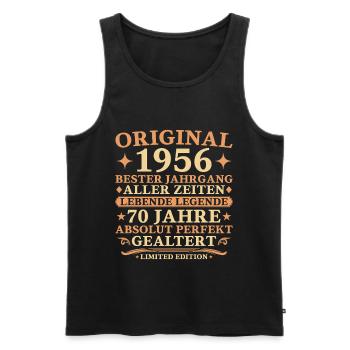 Original 1956 Year 70th Birthday Gift - Men's Premium Organic Tank Top - black - Front - Michal (187cm)
