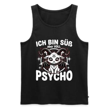 Je suis mignon mais complètement cinglé – Kawaii Goth - Débardeur bio Premium Homme - noir - Devant - AI Model Male 178 light (178cm)