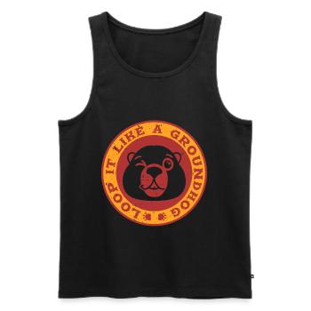 Groundhog Day Groundhog Loop It Like A Groundhog - Men's Premium Organic Tank Top - black - Front - AI Model Male 178 light (178cm)