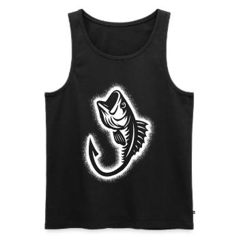 Angeln Fischer Kinder Herren Angler - Männer Premium Bio Tank Top - Schwarz - Vorne - AI Model Male 178 light (178cm)