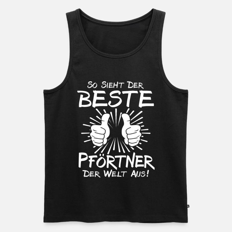 Bester Pförtner - Männer Premium Bio Tank Top - Schwarz