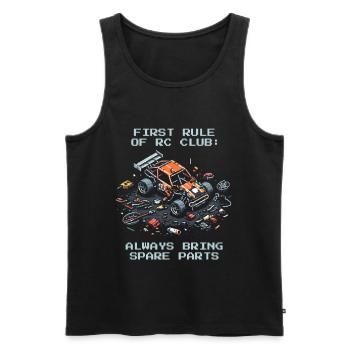 First rule: Have spare parts with you | RC Cars - Men's Premium Organic Tank Top - black - Front - AI Model Male 178 light (178cm)