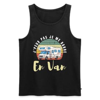 Ich kann nicht, ich fahre mit einem Van weg. - Männer Premium Bio Tank Top - Schwarz - Vorne - Michal (187cm)
