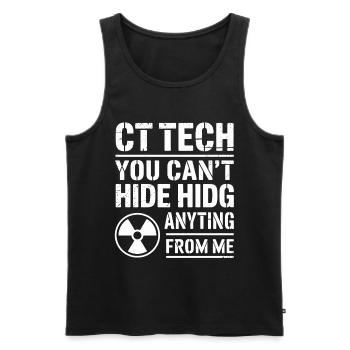 CT Tech: Nichts zu verbergen - Männer Premium Bio Tank Top - Schwarz - Vorne - AI Model Male 178 light (178cm)