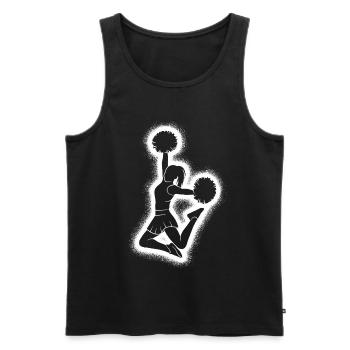 Cheerleading Femmes Filles Enfants Pom-pom girls - Débardeur bio Premium Homme - noir - Devant - Michal (187cm)