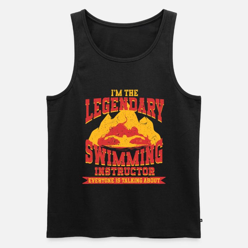 Schwimmlehrer Legendary Swimming Instructor - Männer Premium Bio Tank Top - Schwarz