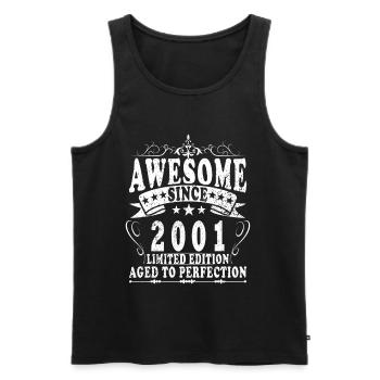 Aged to Perfection 2001 Limited - Men's Premium Organic Tank Top - black - Front - AI Model Male 178 light (178cm)